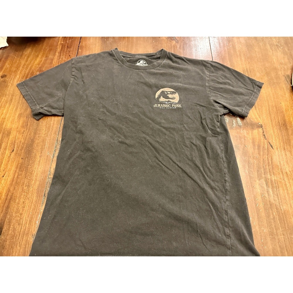Vintage Jurassic World T-Shirt Black Jurassic Park Isla Nublar Youth 12/14 1993